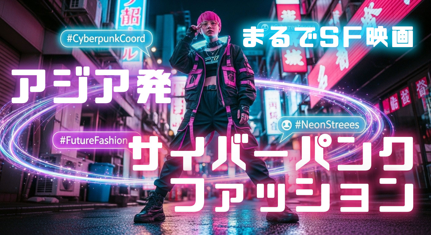 アジア発「サイバーパンクファッション」 ネオンと機能美の融合